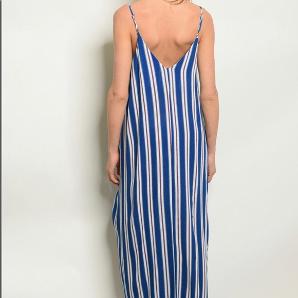 Blue/white strip pocket dress - Picture 3 of 3